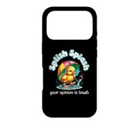 Custodia per iPhone 17 Pro Your Opinion Is Trash Funny Duck Umbrella Rain Boots Citazione