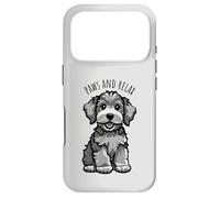 Custodia per iPhone 17 Pro Zampe e relax divertente carino cucciolo di cane cartone animato