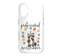 Custodia per iPhone 17 Professionista Overthinker Raccoon Coffee Lover
