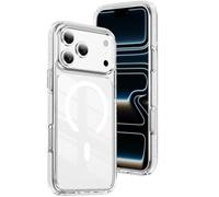 Custodia per iPhone 17 ProMax 6,9", trasparente, MagFit, bianco CT | Compatibile con MagSafe, anti-ingiallimento, durevole, custodia minimalista per iPhone 17 Pro Max 6,9"