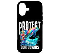 Custodia per iPhone 17 Protect Our Oceans Rainbow Dolphin Eco Awareness Art
