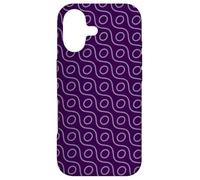 Custodia per iPhone 17 Purple Lavender Smooth Geometric Oval Circle Chain Pattern