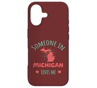 Custodia per iPhone 17 Qualcuno nel Michigan mi ama ama lo stato del Michigan USA