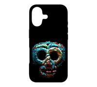Custodia per iPhone 17 Quetzalcoatl Maschera Azteca Mosaico Turchese