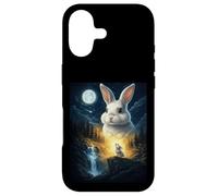 Custodia per iPhone 17 Rabbit Howling to The Moon Vintage Funny Rabbit