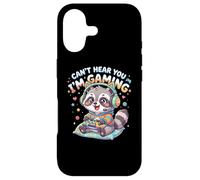 Custodia per iPhone 17 Raccoon Gaming Can't Hear You I'm Gaming Common Raccoon