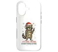 Custodia per iPhone 17 Raccoon - Natale - It's Fine I'm Fine! Everything Is Fine