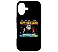 Custodia per iPhone 17 Race To The Moon Retro Arcade Space USA vs Cina
