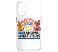 Custodia per iPhone 17 Ragazze fondamentali diritti umani retrò floreale arcobaleno
