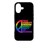 Custodia per iPhone 17 Rainbow Peace Pride Visibilità Libertà Rispetto