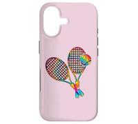 Custodia per iPhone 17 Rainbow Tennis Rackets Tie Dye Kids Boys Teenage Men Girls