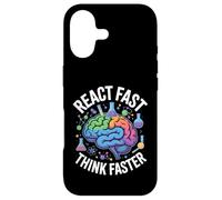 Custodia per iPhone 17 React Fast Think Più Veloce Science Brain Design