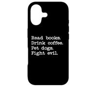 Custodia per iPhone 17 Read Books Drink Coffee Fight Evil Pet Dogs Books and Coffee