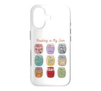 Custodia per iPhone 17 Reading is My Jam Bookworm Generi letterari Vasetti