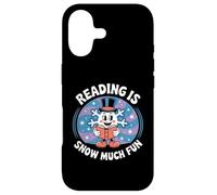 Custodia per iPhone 17 Reading Is Snow Much Fun Snowflake Book Lovers Tema invernale
