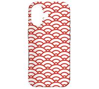 Custodia per iPhone 17 Red Arches Semicircles Mountains Geometric Pattern