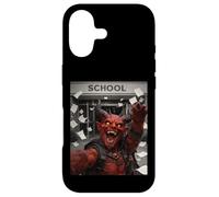 Custodia per iPhone 17 Red Devil, meme selfie divertente, ultimo giorno di scuola