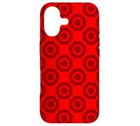 Custodia per iPhone 17 Red Repeated Octagons Lines Squares Geometric Clean Pattern