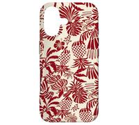 Custodia per iPhone 17 Red Tropical Pineapple Palm Leaf Aloha Summer Pattern