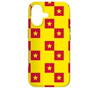 Custodia per iPhone 17 Red Yellow Stars Square China Color Chinese Mandarin Pattern