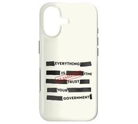 Custodia per iPhone 17 Redacted Everything is Fine Trust Your Government Political