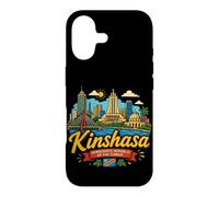 Custodia per iPhone 17 Regalo disegnato a mano Kinshasa DR Congo viaggio souvenir punto di riferimento
