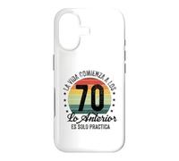 Custodia per iPhone 17 regalos para hombre cumpleaños 70 español Feliz Setenta años