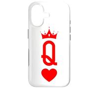 Custodia per iPhone 17 Regina del cuore re e regina facile coppia costume di Halloween