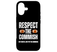 Custodia per iPhone 17 Respect The Commish Funny Fantasy Football Commissioner