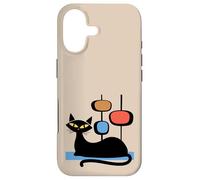Custodia per iPhone 17 Retro Atomic Age Mid-Century Cat Vintage Space Modern Design