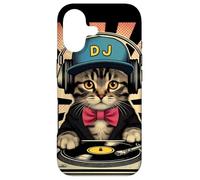 Custodia per iPhone 17 Retro Beats Feline DJ Cat Retro Synthwave Kitty Mix
