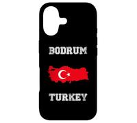 Custodia per iPhone 17 Retro Bodrum Turchia Distressed Turchia Bandiera