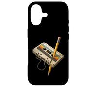 Custodia per iPhone 17 Retro Cassette e Matita Divertente 80s 90s Mixtape Nostalgia