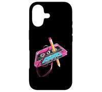 Custodia per iPhone 17 Retro Cassette Tape 80s 90s Vibe Viaggio Down Memory Lane