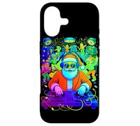 Custodia per iPhone 17 Retro Christmas House Music Santa DJ Techno Rave EDM Xmas