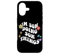 Custodia per iPhone 17 Retro Groovy I'm Son Doing Son Things Funny Festa della mamma