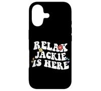 Custodia per iPhone 17 Retro Groovy Relax JACKIE Is Here Funny Mother's Day Nome