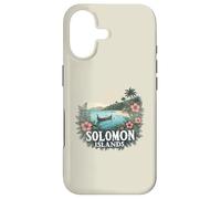 Custodia per iPhone 17 Retro Isole Salomone Paesaggio Vintage Souvenir