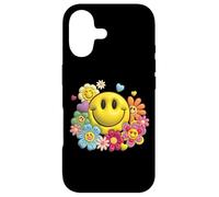 Custodia per iPhone 17 Retro Sorriso Faccia Fiore Potenza Felice Viso Estetica Carino Ragazza