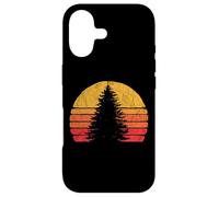 Custodia per iPhone 17 Retro Sun Minimalist Pine Tree Design - Graphic 80's