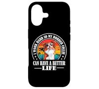 Custodia per iPhone 17 Retro Vintage Work Hard Better Life Red Border Collie Lover