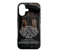 Custodia per iPhone 17 Revelation 3:20 I Stand at the Door and Knock - Jesus Quote