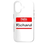 Custodia per iPhone 17 Richard, ciao Il mio nome è Targhetta, distintivo