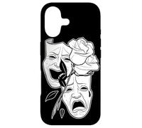 Custodia per iPhone 17 Ridere ora piangere più tardi Rose Blackwork Minimal Chicano Flash