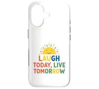 Custodia per iPhone 17 Ridi oggi, vivi domani, motivazionale, antistress, umorismo