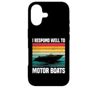Custodia per iPhone 17 Rispondo bene a Motor Boats Retro Motor Boat Captain