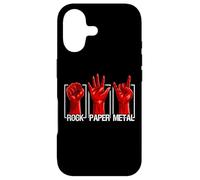 Custodia per iPhone 17 Rock Paper Heavy Metal Funny Rock Music Fan Band Musician