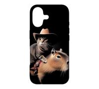 Custodia per iPhone 17 Rodeo Kitten Wrangler Bizzarro Capibara Mount Western Cat