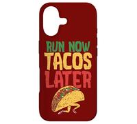 Custodia per iPhone 17 Run Now Tacos Più tardi Citazione divertente Post Allenamento Pasto Corsa