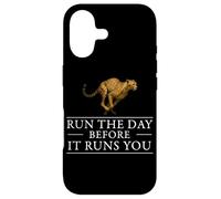 Custodia per iPhone 17 Run The Day Cheetah Affermazione motivazionale Hustle Mindset